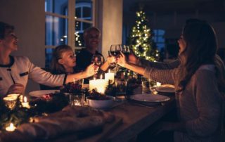 Family eating on Christmas eve